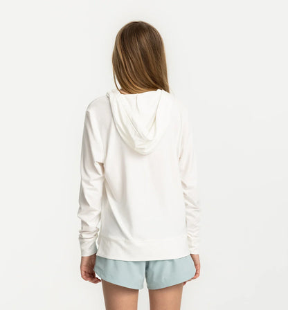 Girls Bamboo Shade Hoodie White