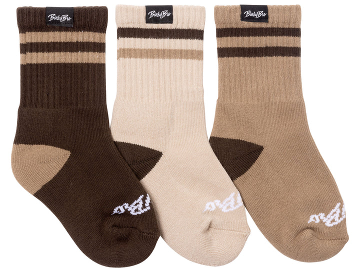 Socks 3PK Brown