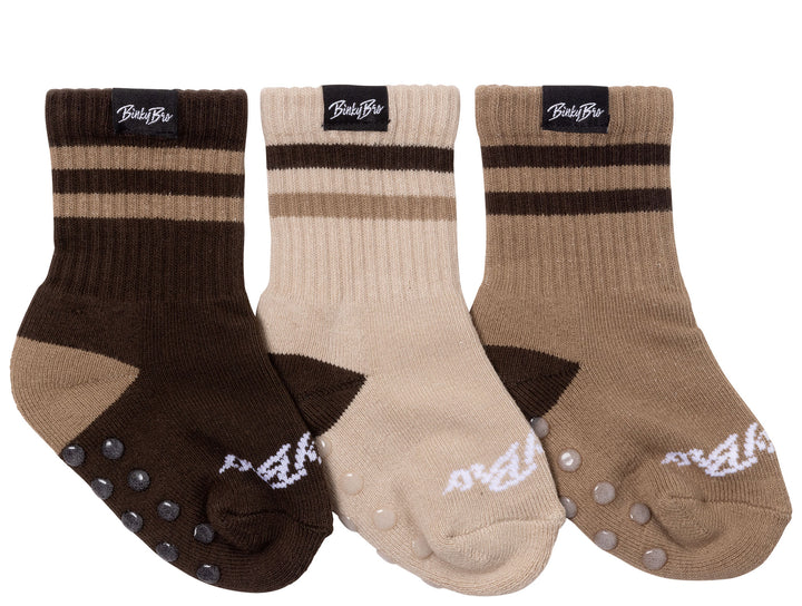 Socks 3PK Brown