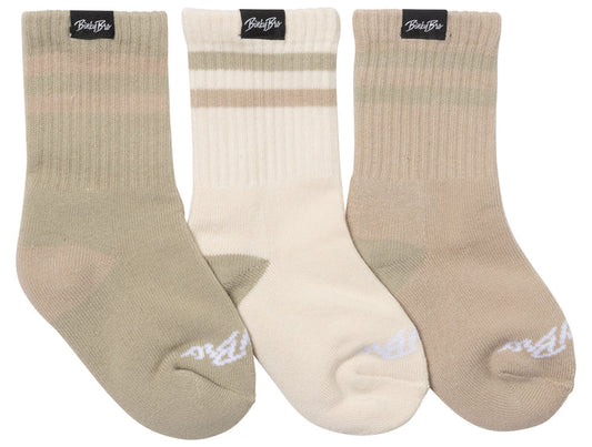 Socks 3PK Beige